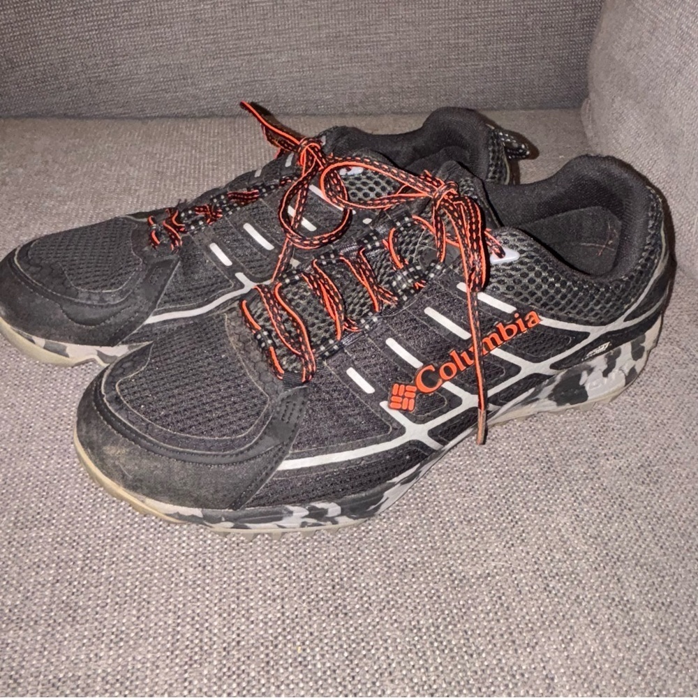 Columbia Black and Orange hiking Trail Shoes, size 11